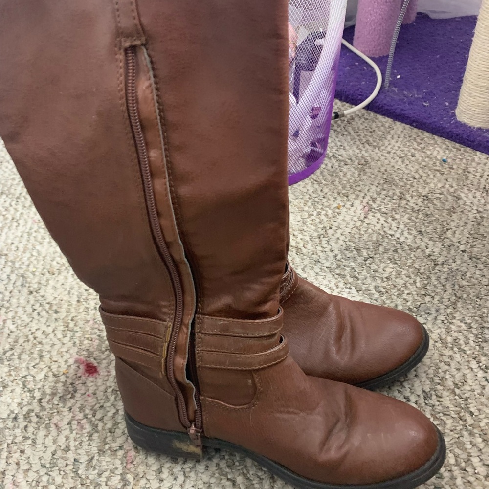 Tan brown knee high boots - Picture 2 of 4